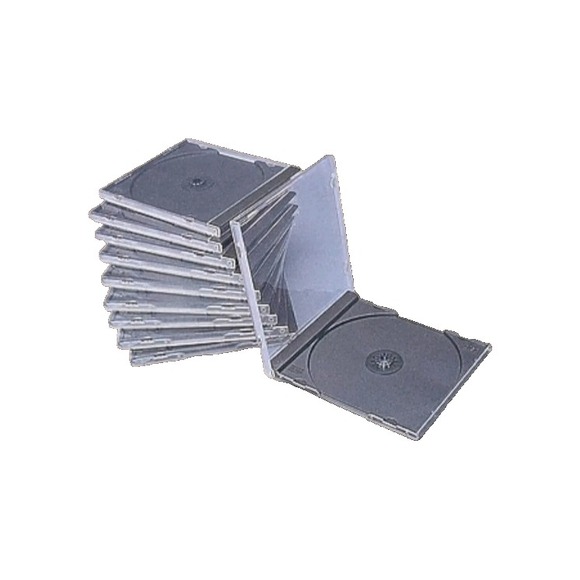 NEW Quill 5mm Slim Jewel Cases 50 Pack CD DVD Black/Clear Color Plastic Storage - Picture 4 of 10